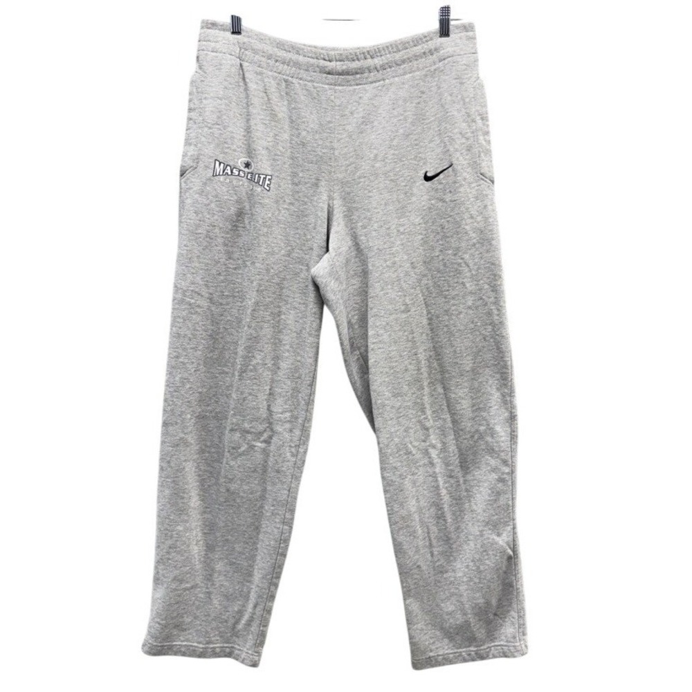 Nike Mens Heather Gray Fleece Sweatpants Embroidered Swoosh Size Large FA10BMX